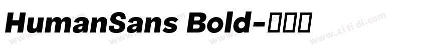 HumanSans Bold字体转换